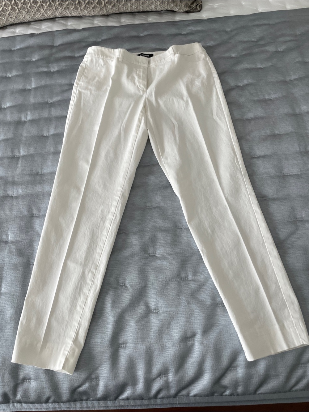 Cropped White Women's Dress Pants - Tailored Ankle Length